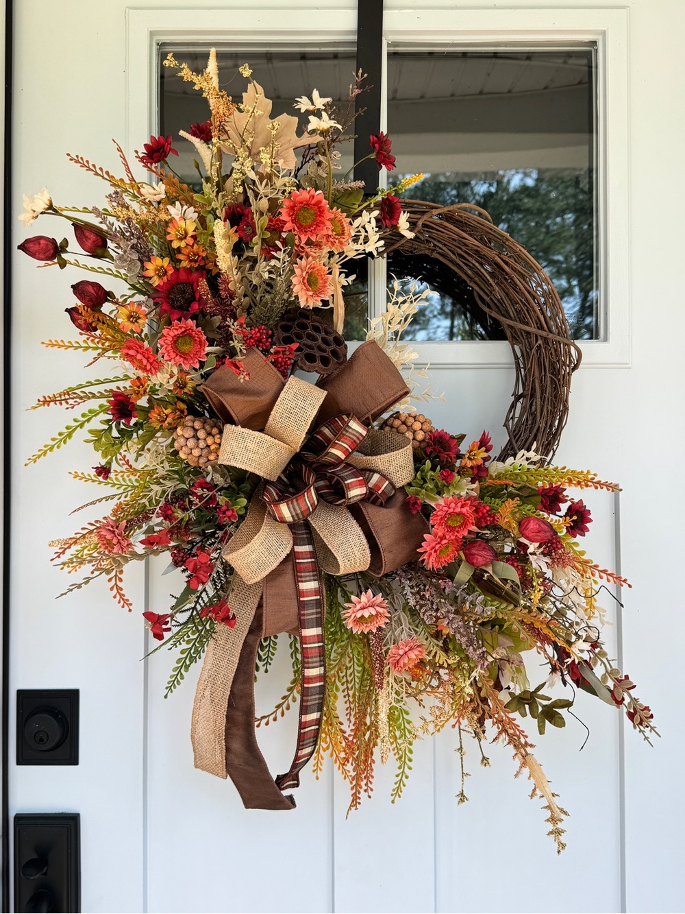 Rustic Grapevine Fall Wreath - Picture 8 of 9